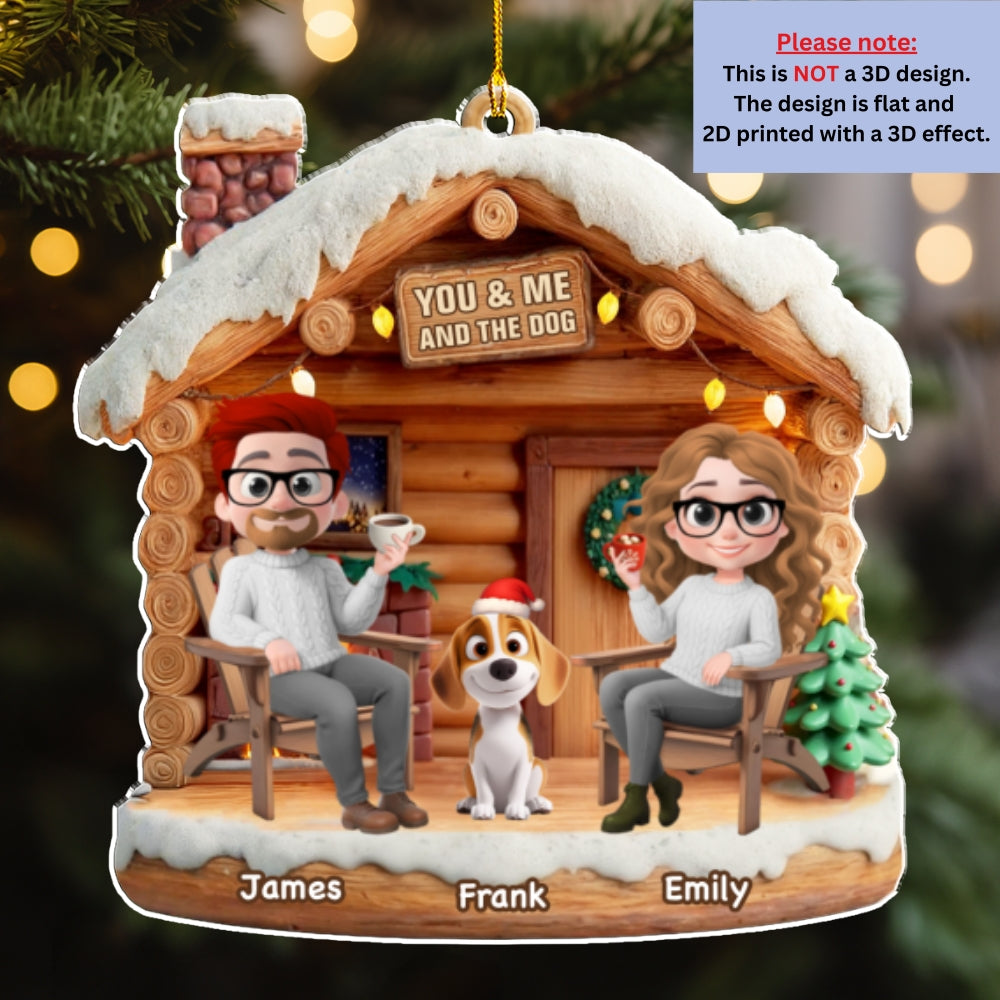 Custom Christmas Decor Home Birthday Gifts For Dog Lovers • Have A Chat With Dogs - Personalized 3D Effect Acrylic Ornament