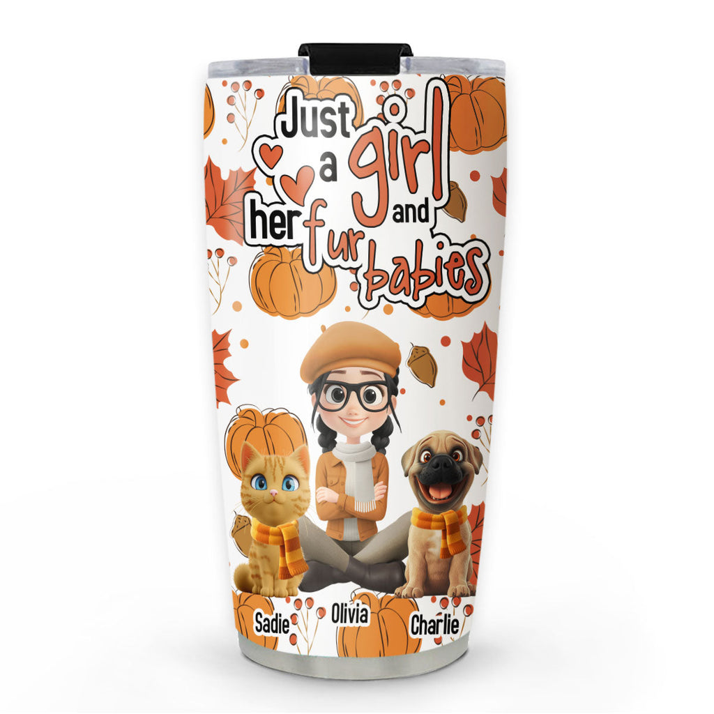 Custom Christmas Birthday Gifts For Pet Mom, Pet Lovers • Falling For Fur Babies - Personalized Tumbler