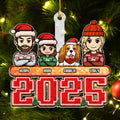 Custom Christmas Decor Home Birthday Gifts For Dog Lovers • Family Pixel 2025 - Personalized Acrylic Ornament