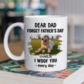 Custom Photo Father's day Birthday Gifts For Dog Dad, Dog Lovers • Dog Woof Best Dad Photo - Personalized Coffee Mug