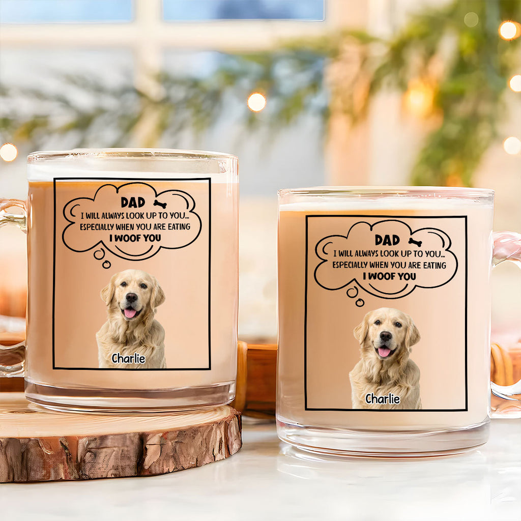 Look Up To You Photo - Personalized Glass Mug