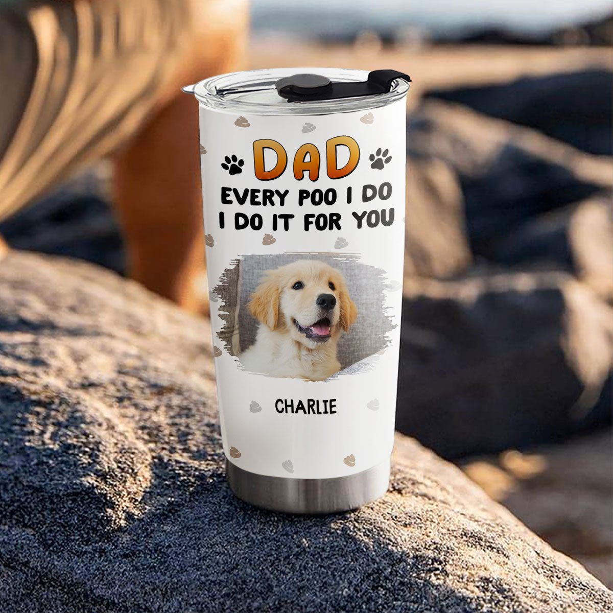 Custom Photo Father's day Birthday Gifts For Dog Dad, Dog Lovers • Do It For You Dad Mom Photo - Personalized Tumbler
