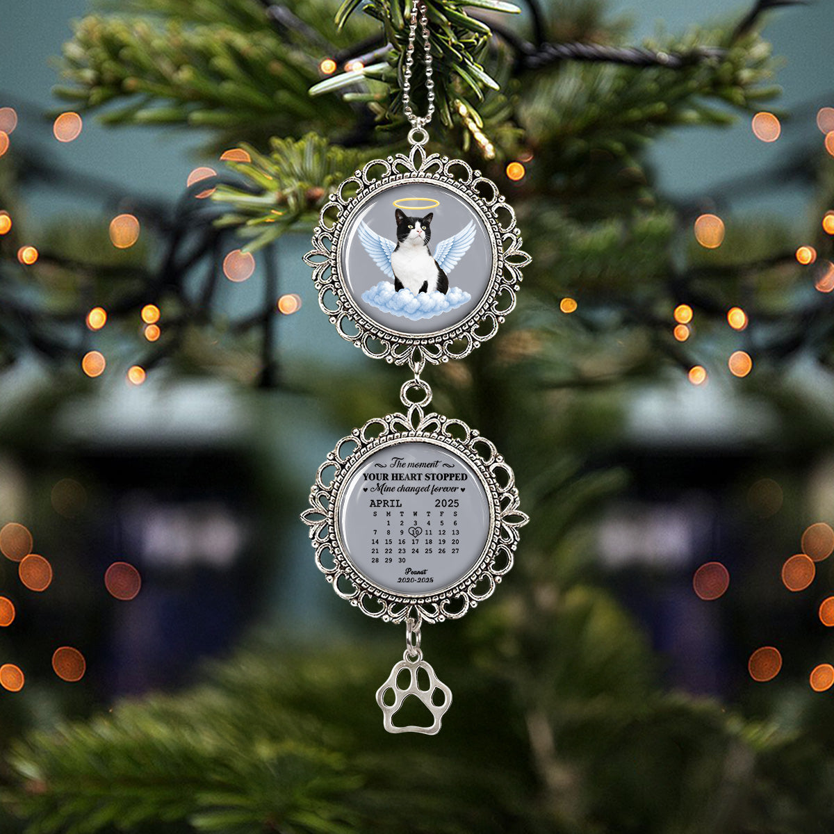 Custom Christmas Memorial Sympathy Gifts For Dogs, Cats • Not Ready To Lose You - Personalized Charming Ornament