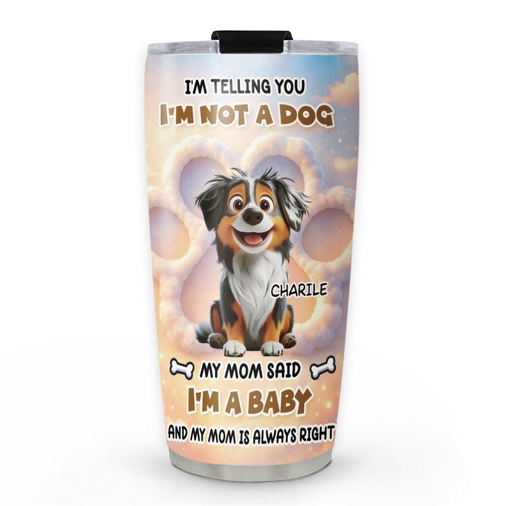 Custom Christmas Birthday Gifts For Dog Lovers • I Am Telling You Cartoon - Personalized 3D Effect Tumbler