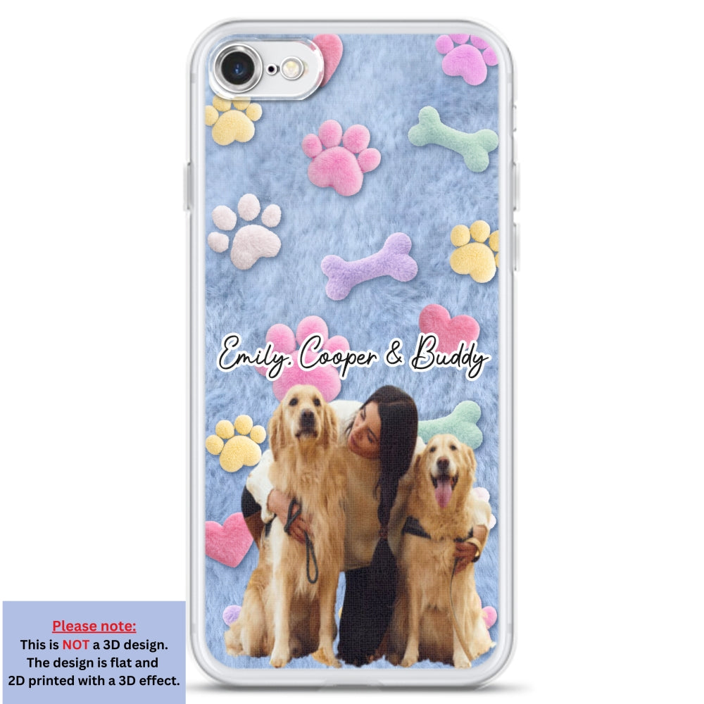 Dog Mom Mum With Fur Baby Photo - Personalized 3D Effect Phone Case