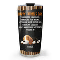 Custom Father's day Birthday Gifts For Dog Dad, Dog Lovers • Thanks For Loving Me Dad 2 - Personalized Tumbler