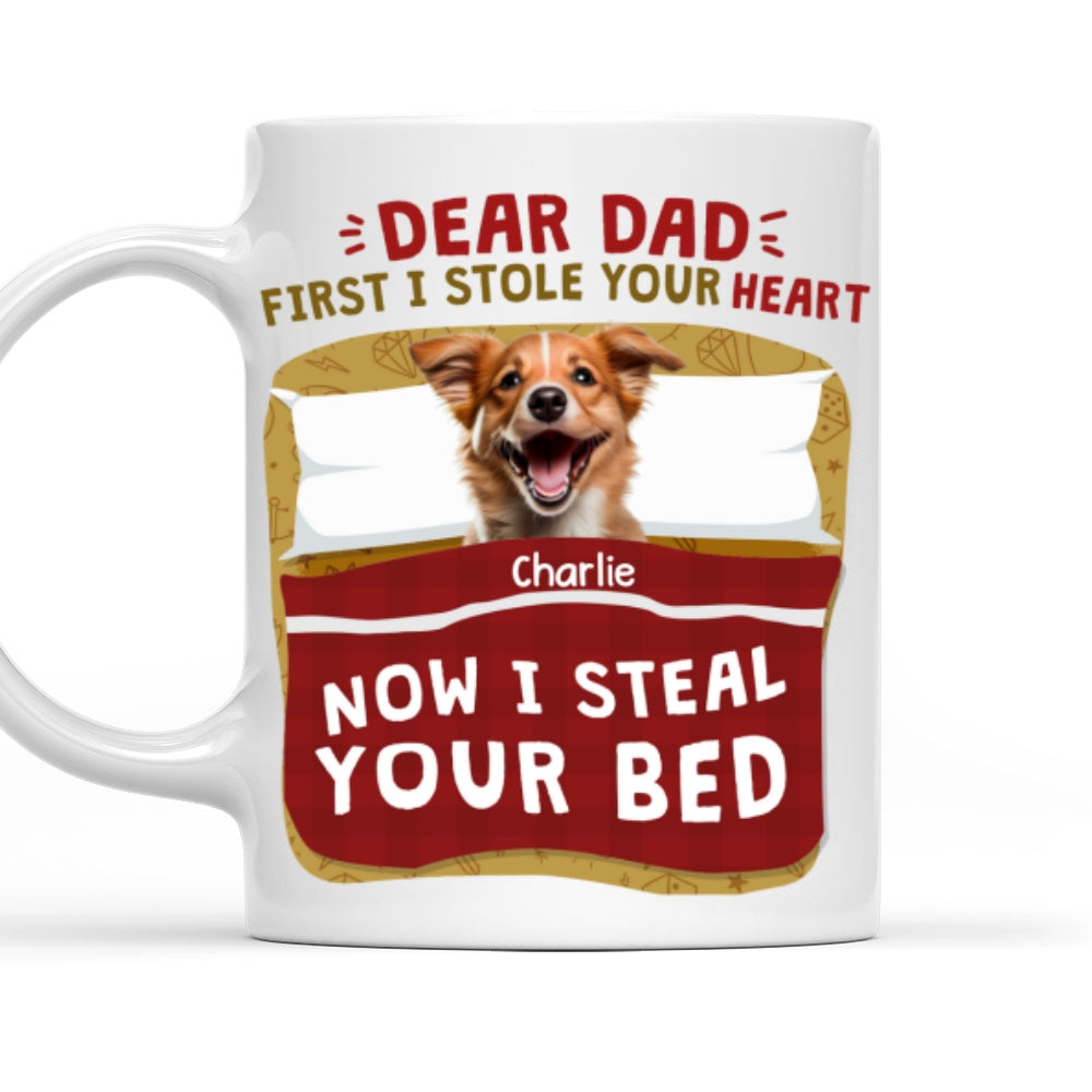 Custom Photo Christmas Birthday Gifts For Dog Lovers • Dog Mom Dad I Stole Your Heart Photo - Personalized Coffee Mug