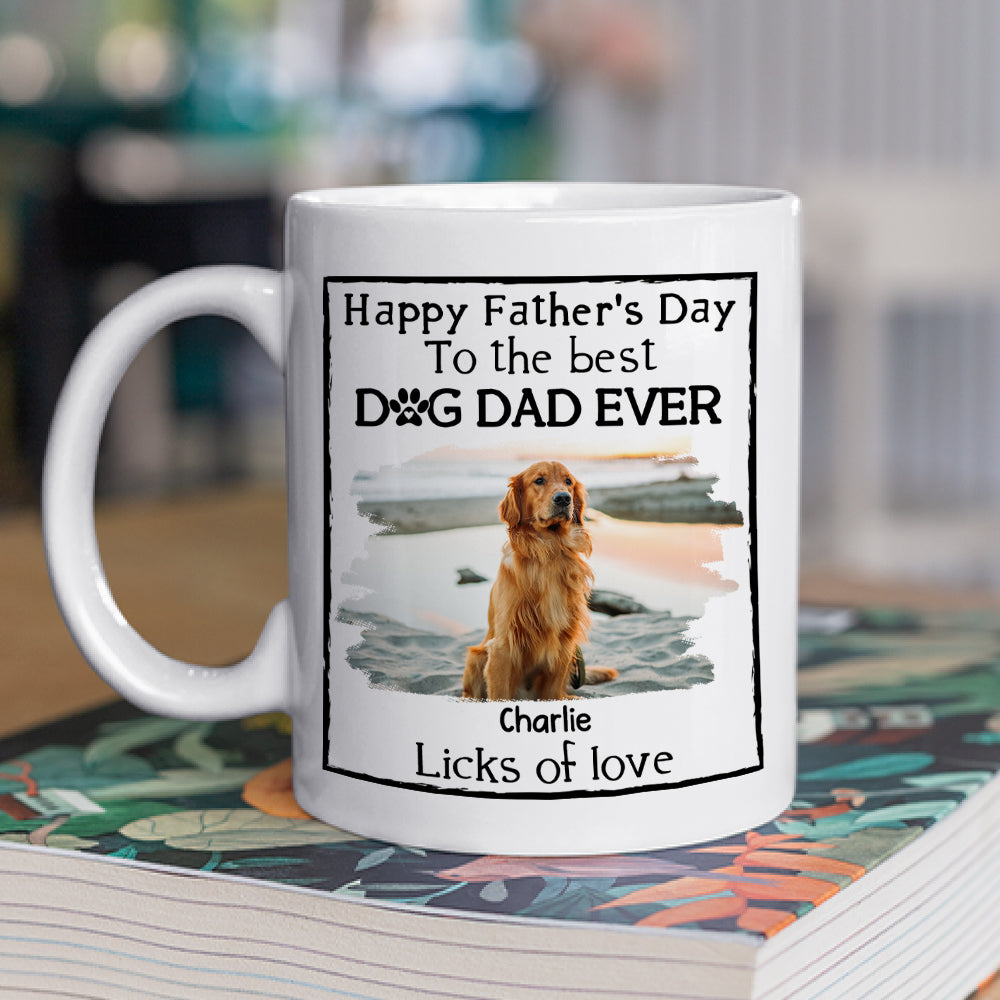 Custom Photo Mother's Father's day Birthday Gifts For Dog Lovers • Licks Of Love Photo - Personalized Coffee Mug