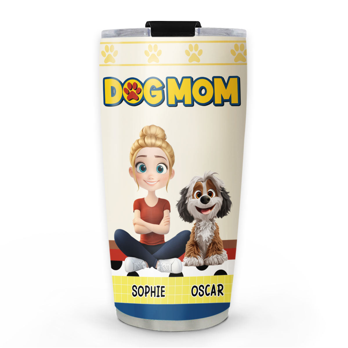 Custom Christmas Birthday Gifts For Dog Mom, Dog Lovers • Mom Story - Personalized Tumbler