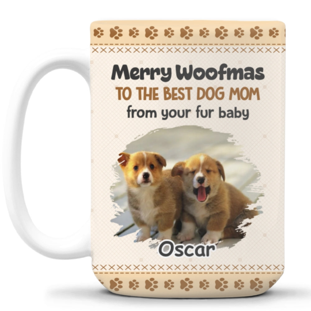 Custom Photo Christmas Birthday Gifts For Dog Lovers • Best Wishes From Your Fur Babies Photo - Personalized Coffee Mug