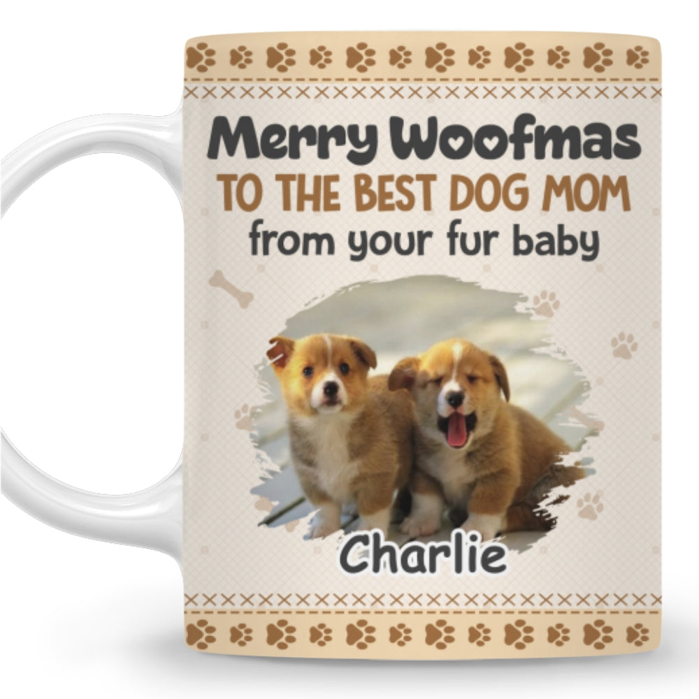 Custom Photo Christmas Birthday Gifts For Dog Lovers • Best Wishes From Your Fur Babies Photo - Personalized Coffee Mug