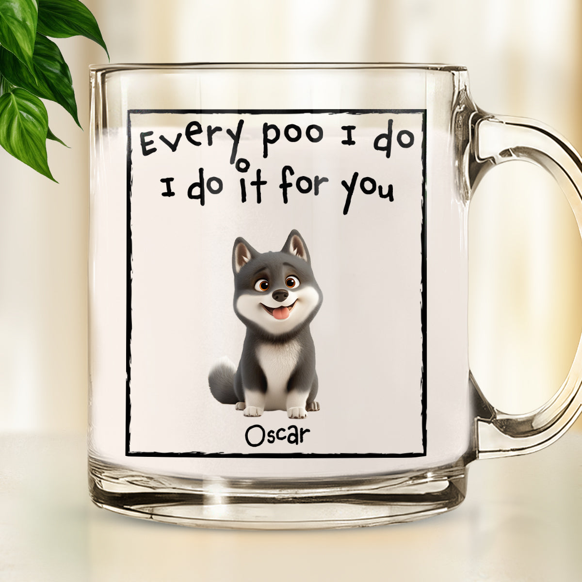 Custom Christmas Birthday Gifts For Dog Dad, Dog Lovers • I Do For You - Personalized Glass Mug