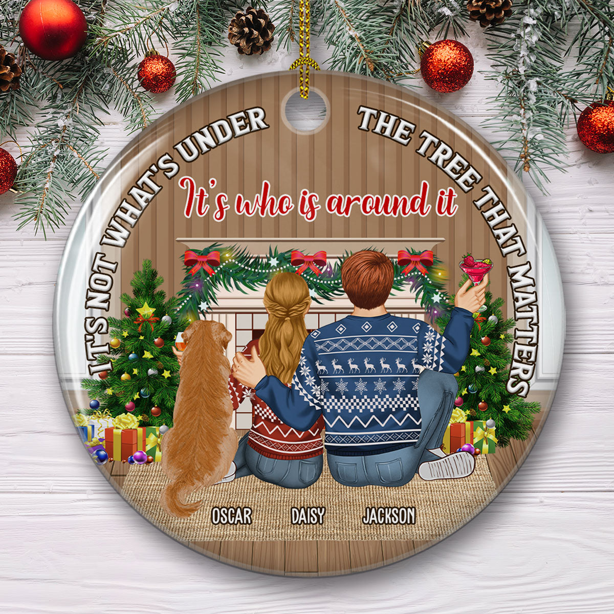 What Is Under The Tree Matter - Personalized Ceramic Ornament