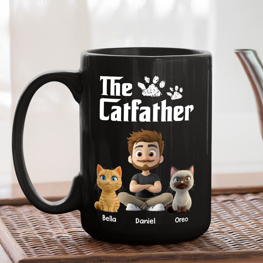 Custom Father's day Birthday Gifts For Cat Dad, Cat Lovers • Cool Cat Father - Personalized Coffee Mug