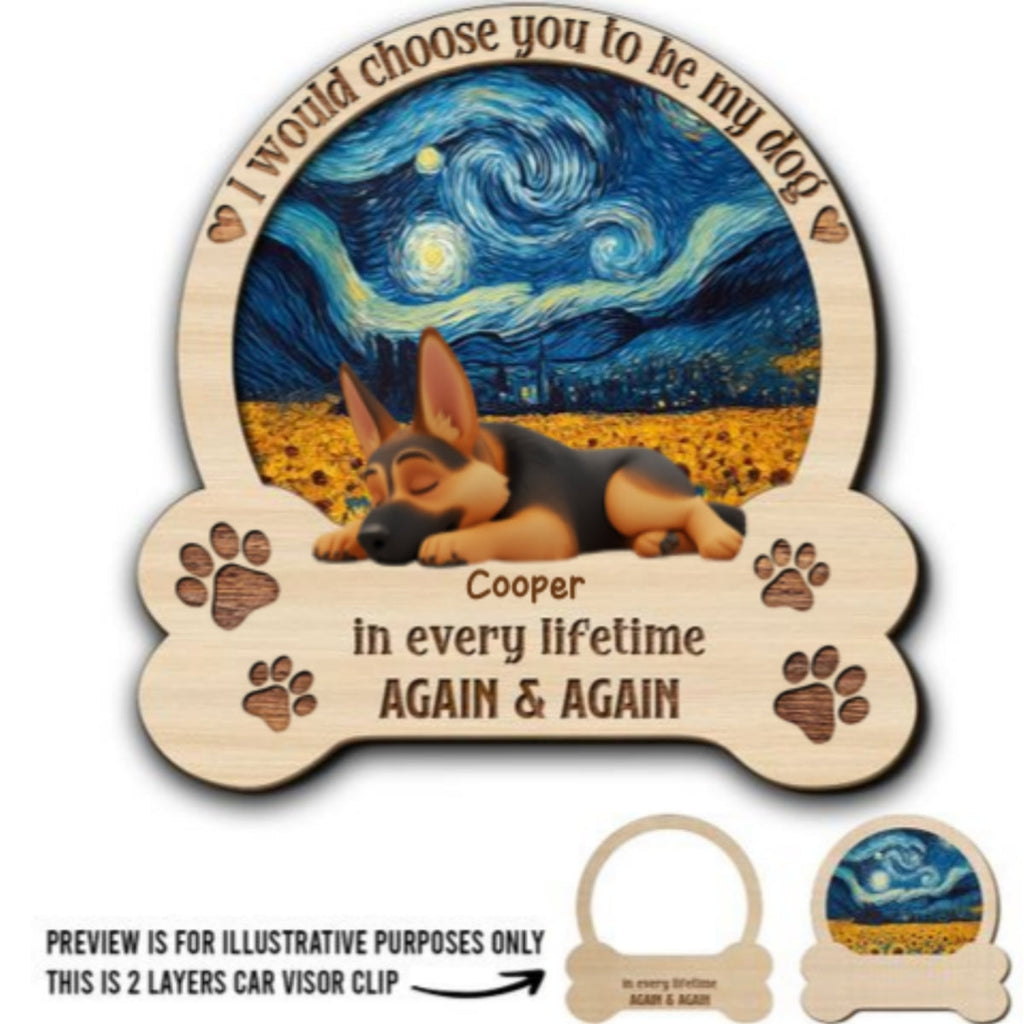 Always Choose You My Dog - Personalized Car Visor Clip