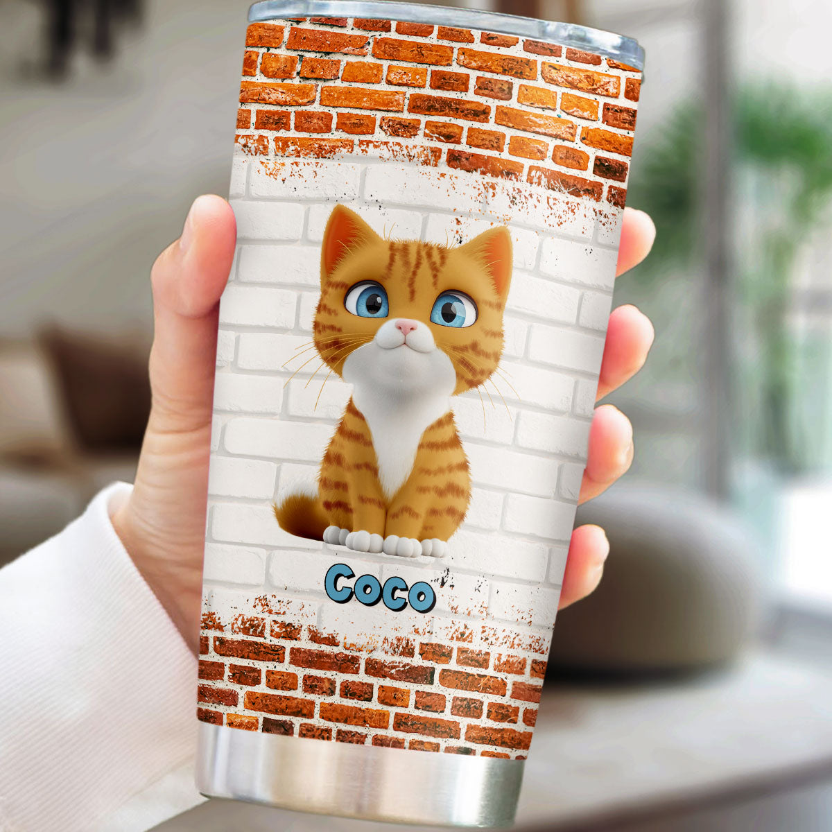 Custom Christmas Birthday Gifts For Cat Dad, Cat Lovers • Dear Dad Cat Ver - Personalized Tumbler