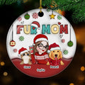 Mom Of Pets- Personalized 3D Inflated Effect Ceramic Ornament