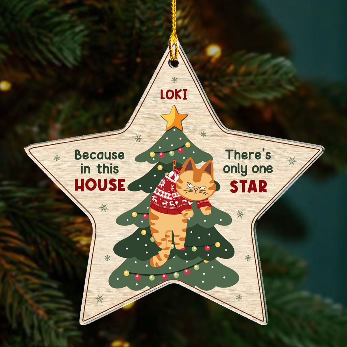 There's Only One Star In This House - Personalized Acrylic Ornament
