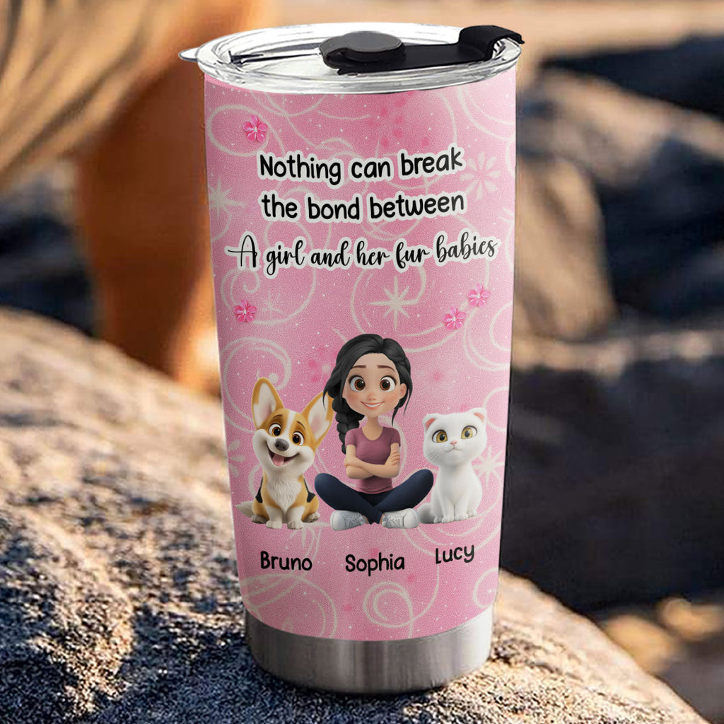 Custom Christmas Birthday Gifts For Pet Lovers • Girls Are In Love With Fur Babies - Personalized Tumbler
