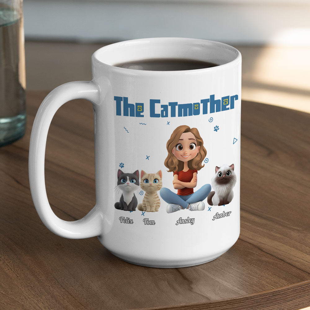Custom Christmas Birthday Gifts For Cat Mom, Cat Lovers • I Am The Catmother - Personalized Coffee Mug
