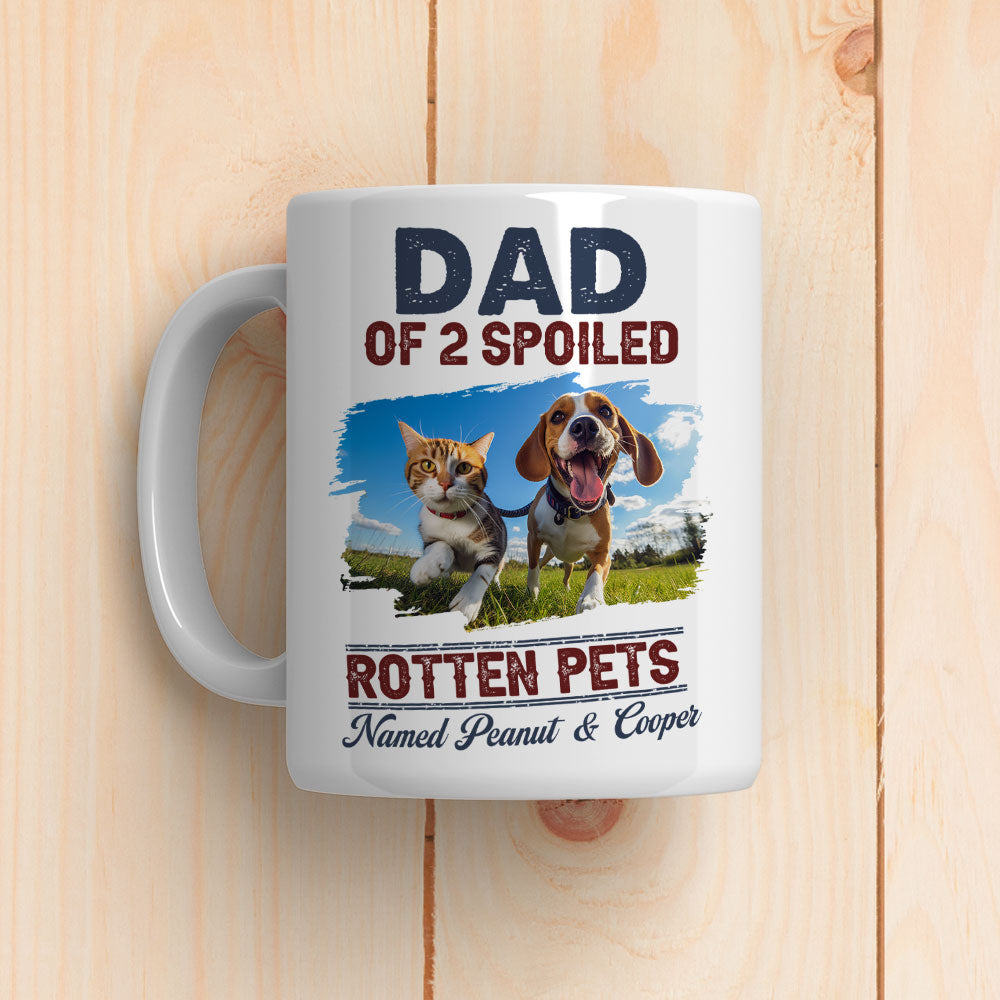 Custom Photo Father's day Birthday Gifts For Pet Dad, Pet Lovers • New Rotten Pet Chibi Photo - Personalized Coffee Mug