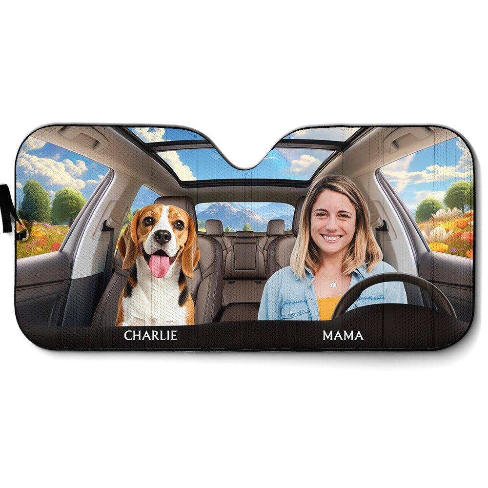 Life Is Better With My Dog Photo - Personalized Car Sunshade