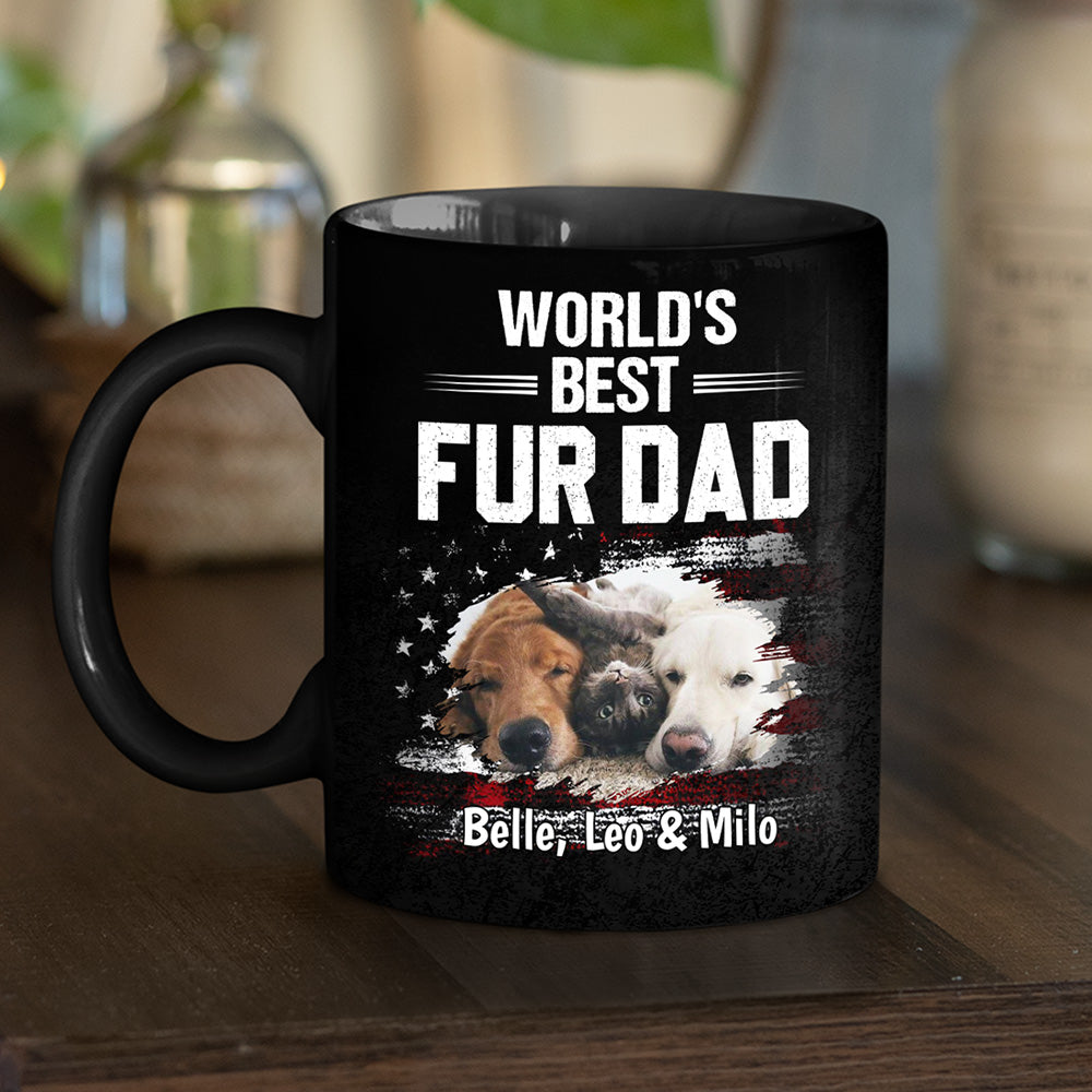 Custom Photo Father's day Birthday Gifts For Pet Dad, Pet Lovers • World Best Pet Dad Photo - Personalized Coffee Mug