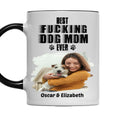 Custom Photo Christmas Birthday Gifts For Dog Mom, Dog Lovers • Best Mom Ever Photo - Personalized Accent Mug
