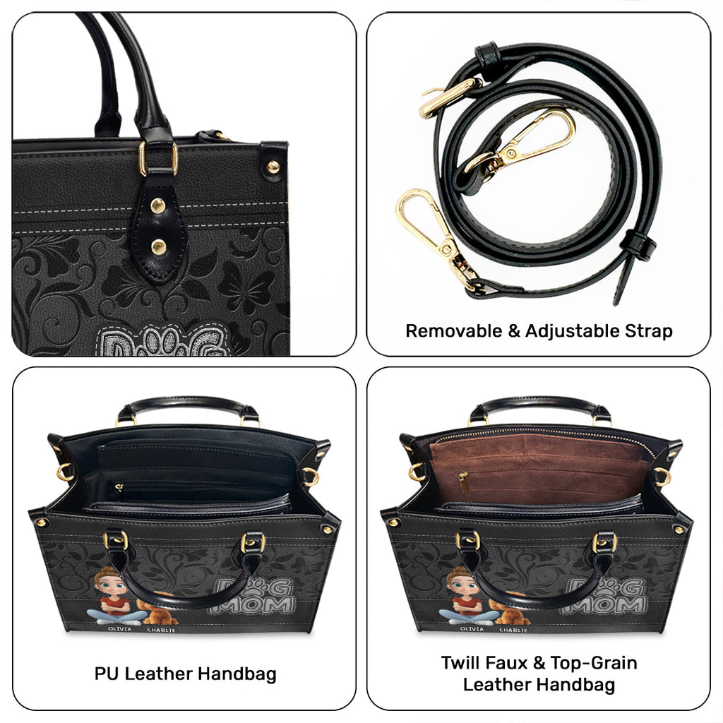 The Dog Mom Photo - Personalized Leather Bag
