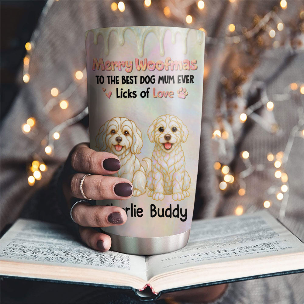 Custom Christmas Birthday Gifts For Dog Mom, Dog Lovers • Let Us Hang Out - Personalized 3D Effect Tumbler