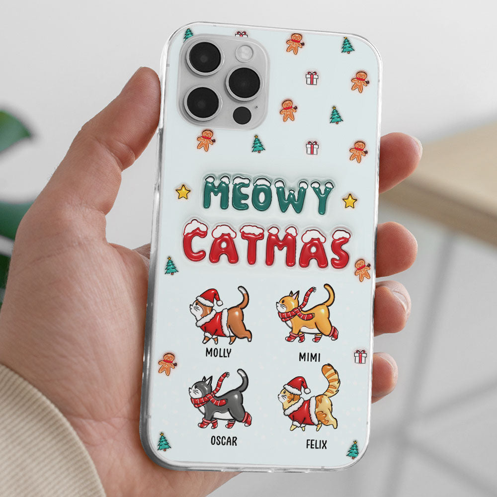 Christmas Cat - Personalized 3D Inflated Effect Phone Case