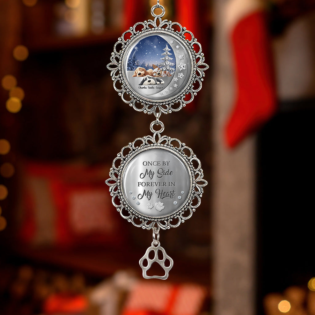 Custom Christmas Memorial Sympathy Gifts For Dogs, Cats • Beside You - Personalized Charming Ornament