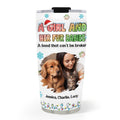 Custom Photo Christmas Birthday Gifts For Pet Mom, Pet Lovers • A Girl And Her Lovely Fur Baby Christmas Photo - Personalized 3D Inflated Effect Tumbler