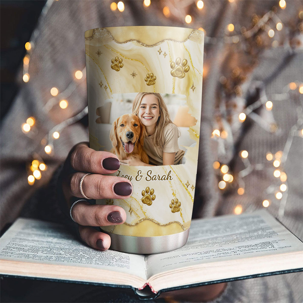 Custom Photo Christmas Birthday Gifts For Dog Mom, Dog Lovers • Dog Mom Corner Photo - Personalized 3D Effect Tumbler