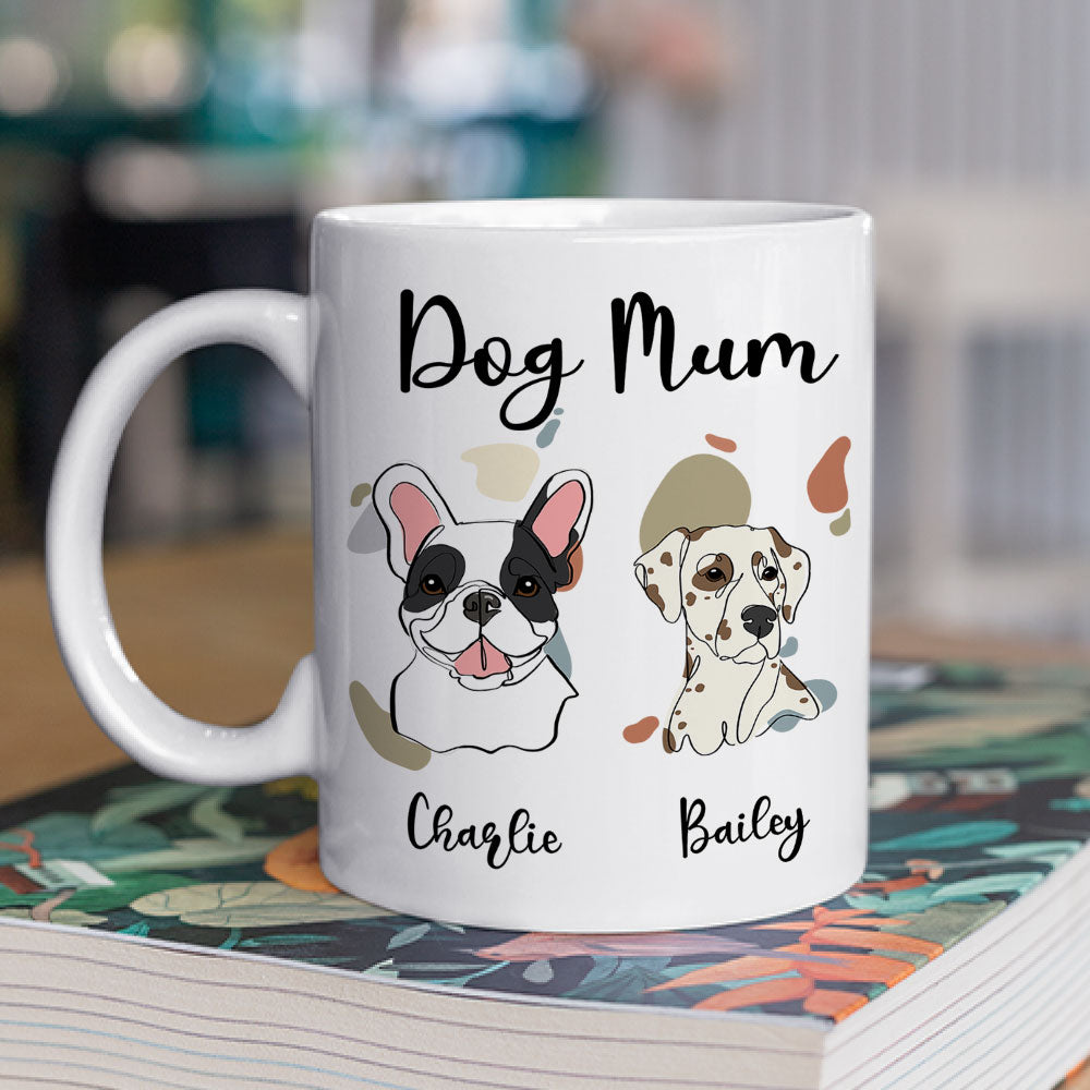 Custom Christmas Birthday Gifts For Dog Lovers • Dog Mom Dad Line - Personalized Coffee Mug