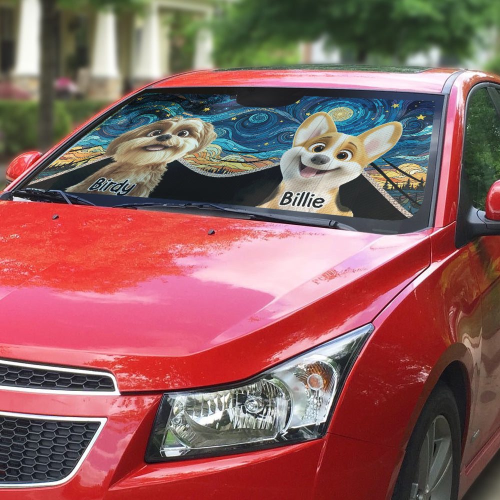 Custom Christmas Birthday Gifts Car Accessories for Dog Parents • Go Together - Personalized Car Sunshade