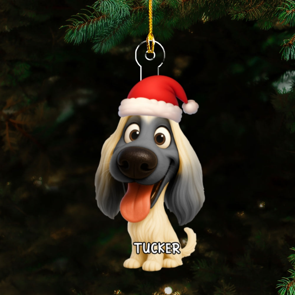 Custom Christmas Decor Home Birthday Gifts For Dog Lovers • Look At My Dog - Personalized Acrylic Ornament