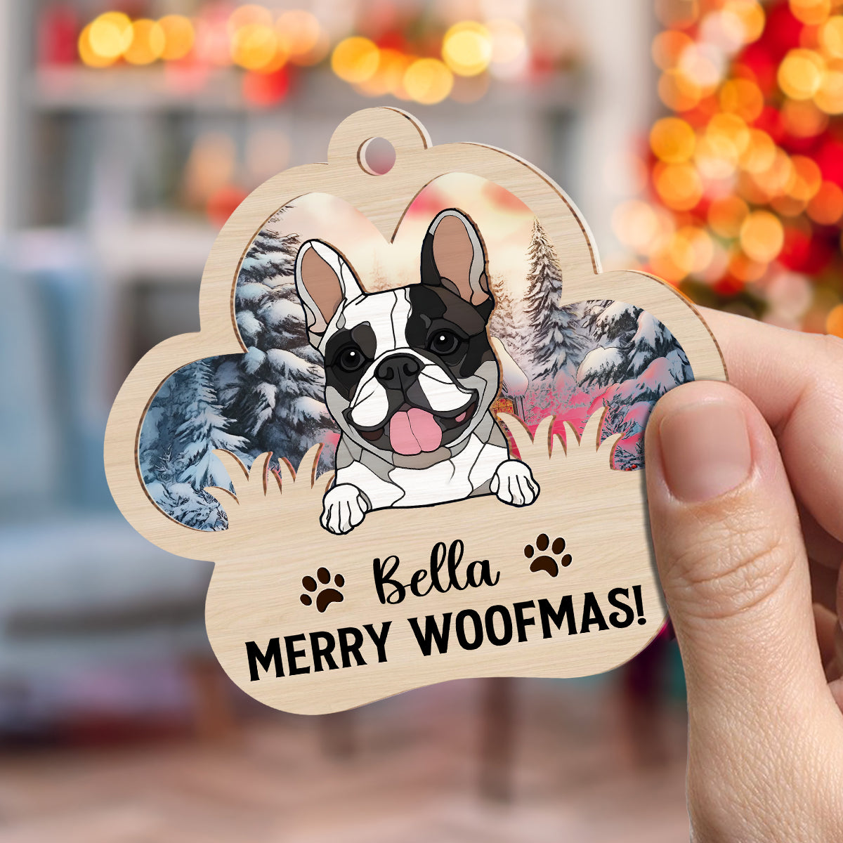 Holiday Cheer - Personalized Suncatcher Ornament