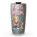 Custom Christmas Birthday Gifts For Dog Mom, Dog Lovers • The Mom Of The Dog - Personalized 3D Effect Tumbler