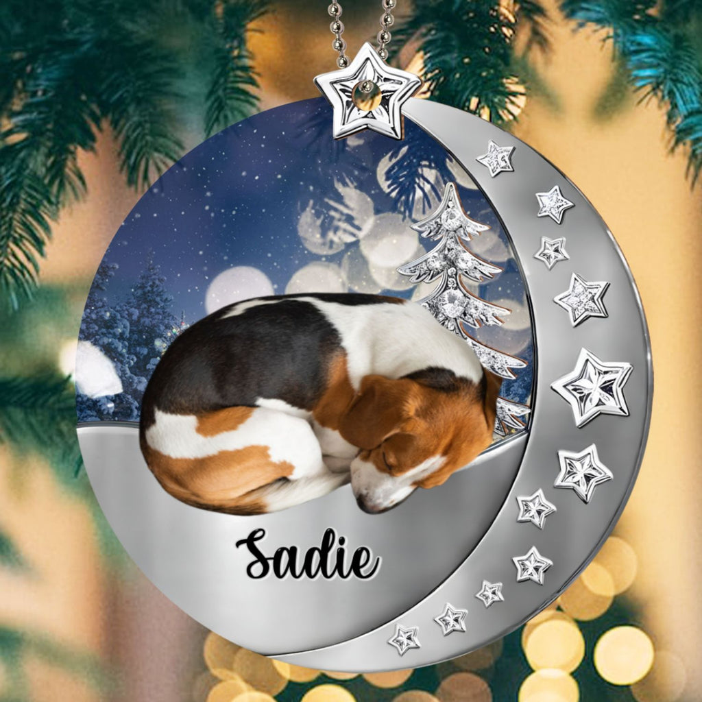 Custom Christmas Decor Home Birthday Gifts For Dog Mom, Dog Lovers • Beside You Photo - Personalized 3D Effect Suncatcher Ornament