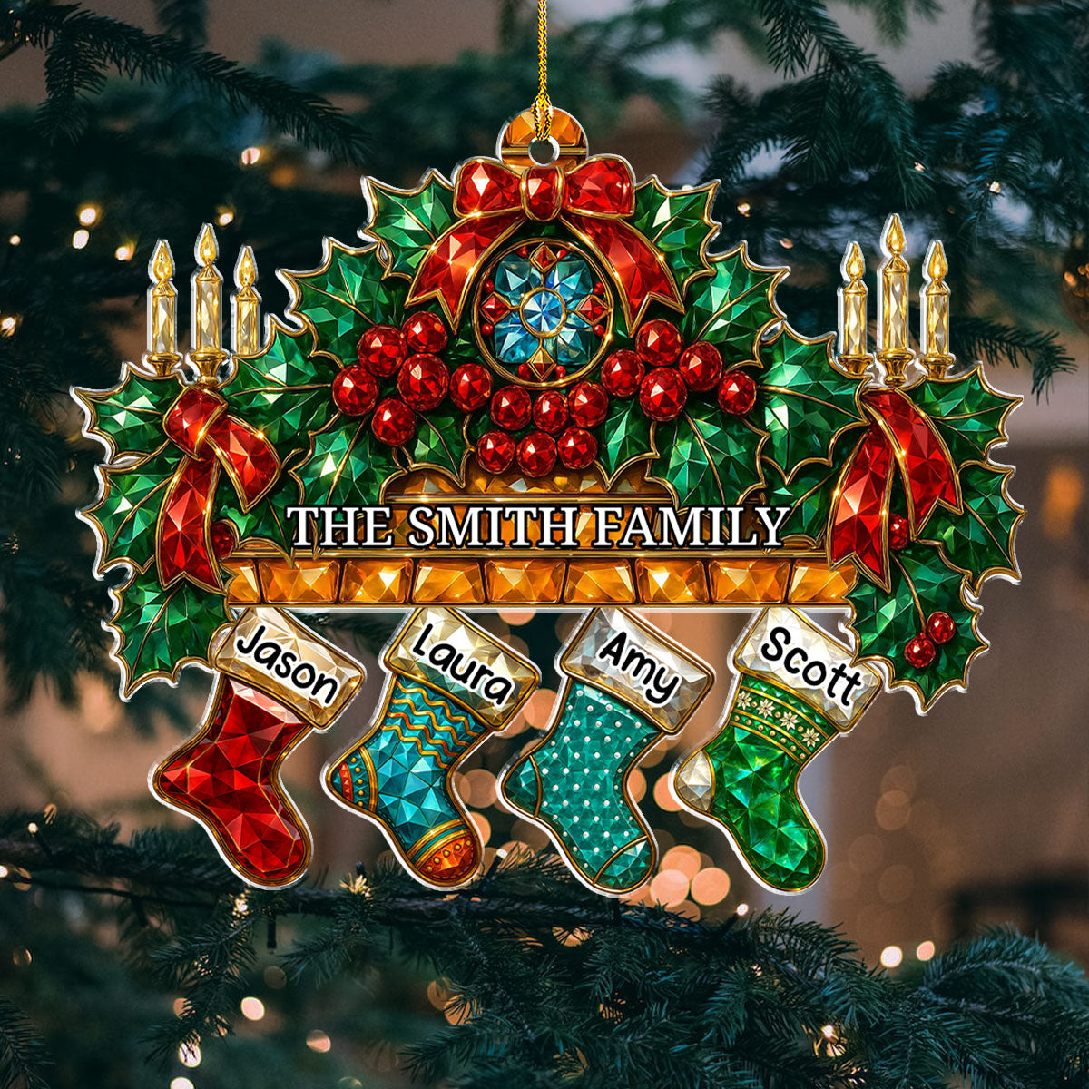 Dream Fire In Christmas - Personalized Acrylic Ornament