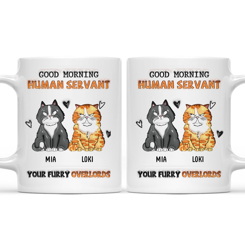 Custom Mother's day Birthday Gifts For Cat Mom, Cat Lovers • From Furry Overlords - Personalized 3D Inflated Effect Mug