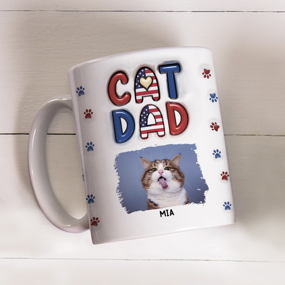 Custom Photo Christmas Birthday Gifts For Cat Lovers • My Lovely Cat Photo - Personalized 3D Inflated Effect Mug