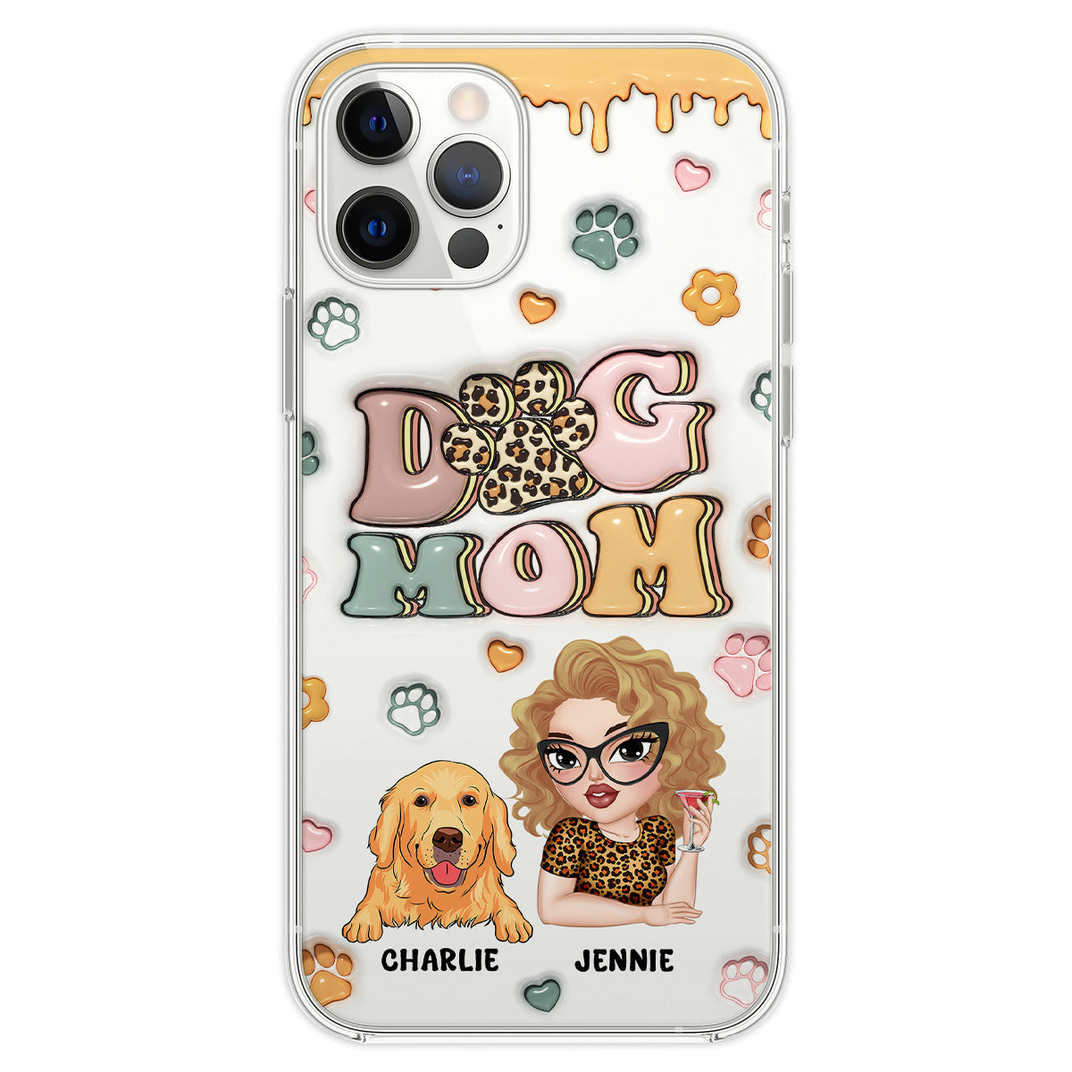 Dog Mama - Personalized 3D Inflated Effect Phone Case