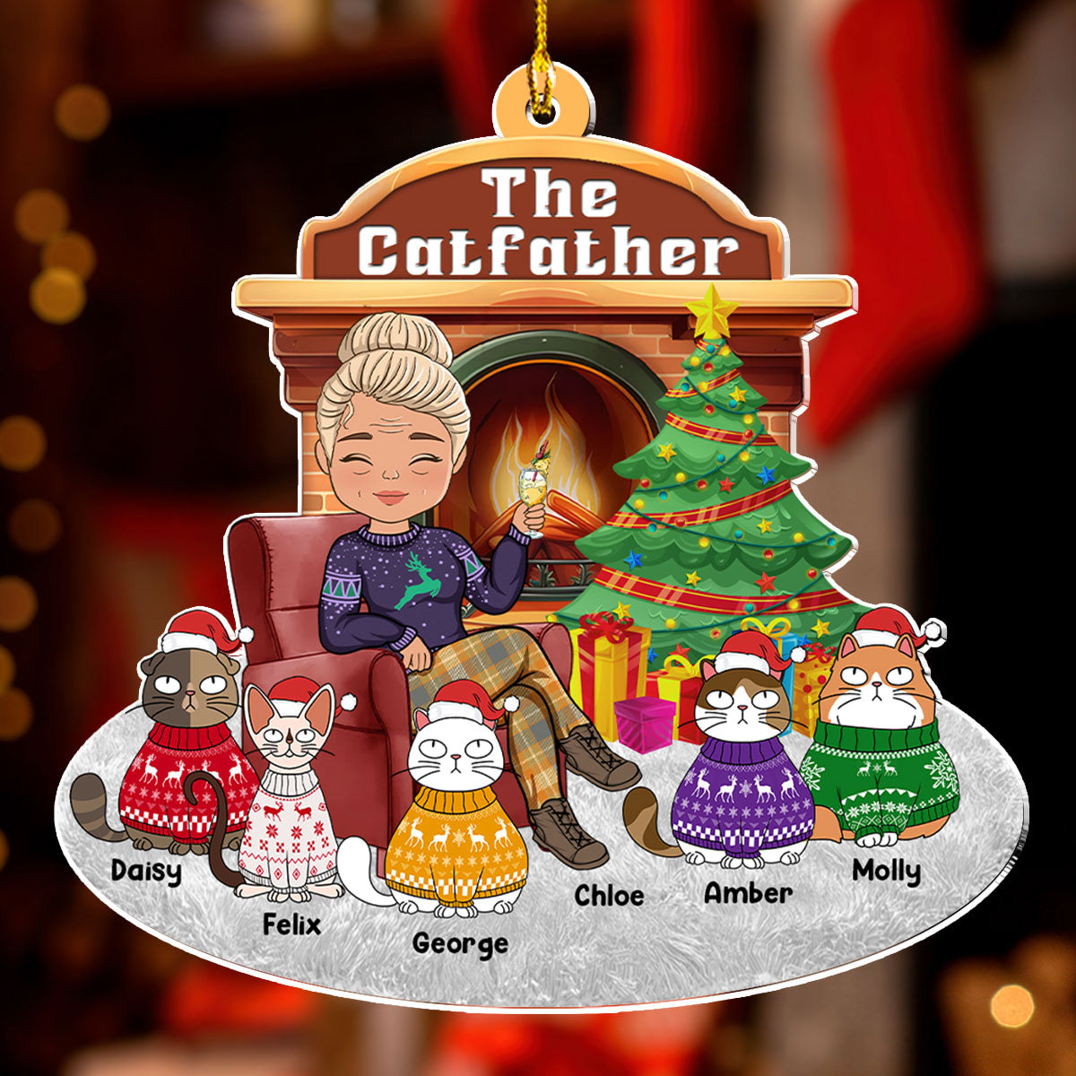 Catparent Christmas - Personalized Acrylic Ornament