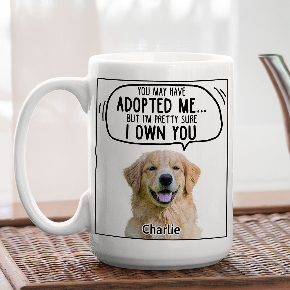 Custom Photo Christmas Birthday Gifts For Dog Lovers • We Sure We Own You Cartoon Photo - Personalized Coffee Mug
