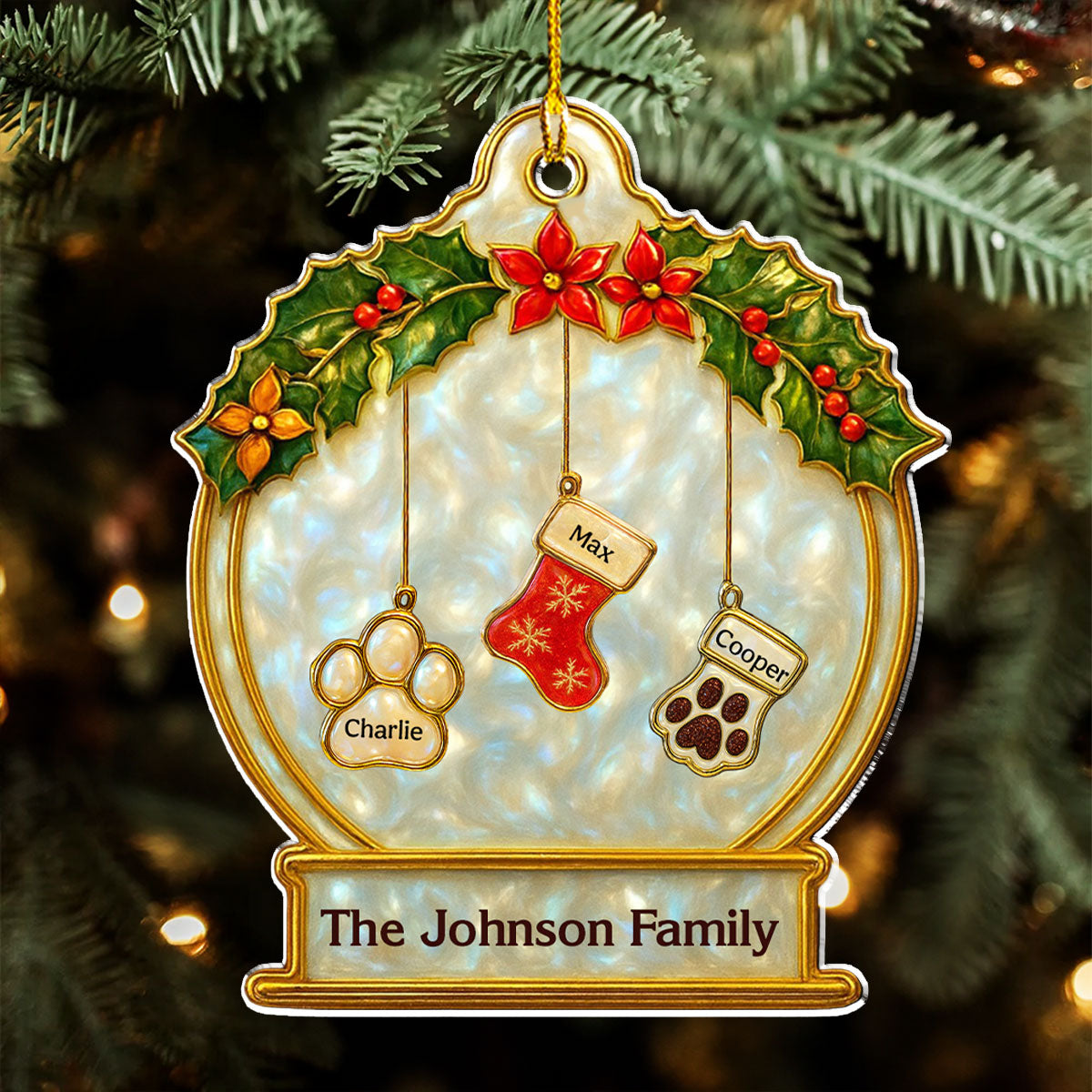 Family Stockings - Personalized Acrylic Ornament
