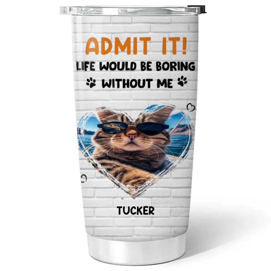 Custom Photo Christmas Birthday Gifts For Cat Lovers • Let Me Tell You Cat Photo - Personalized Tumbler