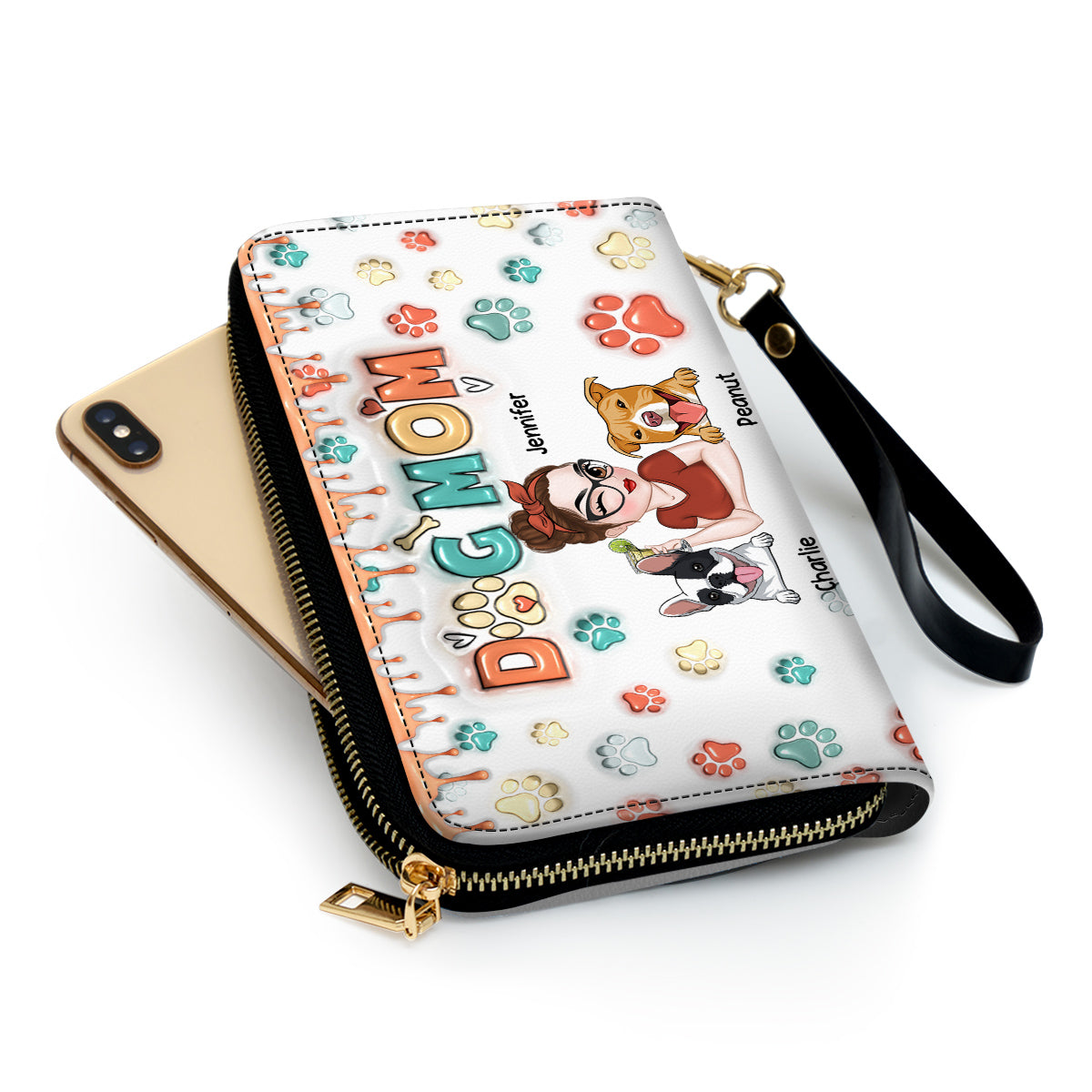 My Lovely Dog Mom - Personalized Leather Wallet
