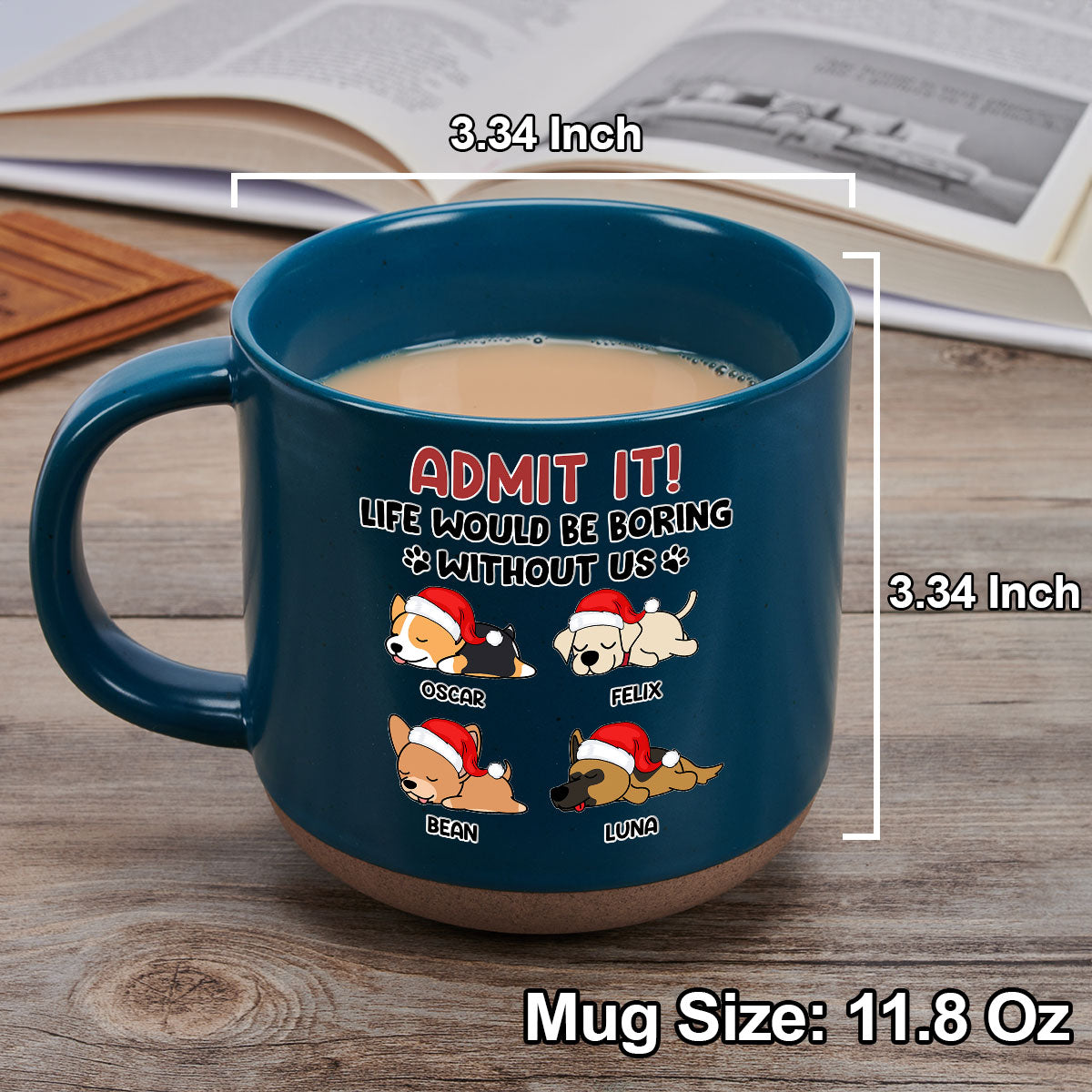Custom Christmas Birthday Gifts For Dog Lovers • Admit It - Personalized Pottery Mug